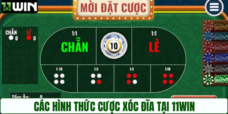 Các hình thức cược xóc đĩa tại 11WIN