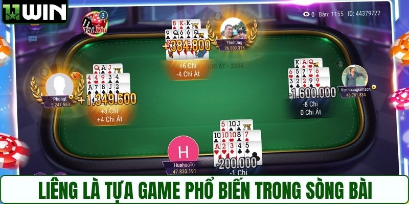 Liêng là tựa game phổ biến trong sòng bài