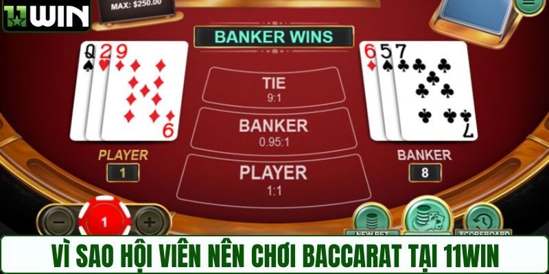 Vì sao hội viên nên chơi Baccarat tại 11WIN
